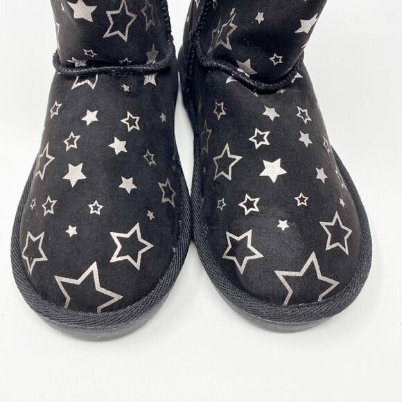 Airwalk EMMA Black Stars Junior Girls Winter Boots Size 3 - Picture 2 of 11
